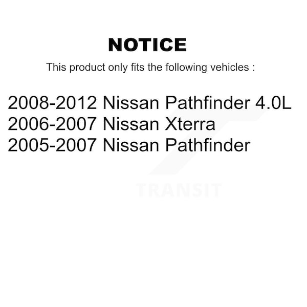 Front Rear Semi-Metallic Brake Pads Kit For Nissan Pathfinder Xterra